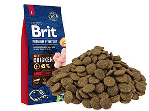 Brit Premium Adult L Chicken, 1 кг (розвіс). Брит Преміумкор із куркою для собак великих порід. 526468, фото 1