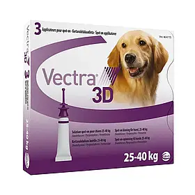 Каплі на холку для собак Ceva « Vectra 3D» (Вектра 3D) від 25 до 40 кг, (від зовнішніх паразитів)