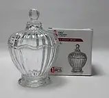Скляна цукорниця HELIOS Реджина з кришкою 100 мм (5550), фото 2