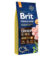 Brit Premium Junior М Chicken, 15 кг. Для щенков средних пород возрастом от 1 до 12 месяцев