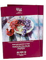 Папка для акварелі Натюрморт А4 (29,7х42см), 10арк, Дрібне зерно, 200г/м2, ROSA Studio