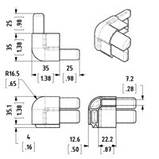 Куточок NC2BC39K пластиковий, для N-Case Case 2 System. Сумісний з алюмінієвим профілем NC2BE39, фото 2