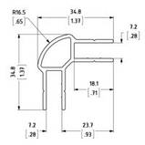 Профіль NC2DAE подвійний куточок "кейсмекер" алюмінієвий з пазом 7мм, для N-Case Case 2 System. Сумісний з, фото 2