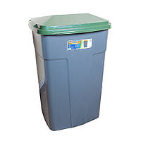 Бак сміттєвий 90л зелено-сірий Алеана