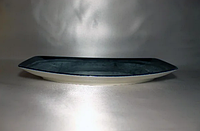 Тарелка Kutahya Porselen Corendon бирюзовая фарфоровая овальная 330х180 мм (NB3436)