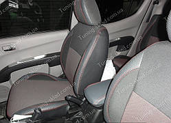 Чохли на сидіння Міцубісі Л200 (чохли з екошкіри Mitsubishi L200 стиль Premium)