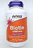 Біотин Now Foods 5000 mcg 120 veg caps нау фудс, фото 2