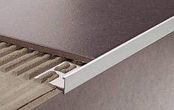 Алюмінієвий профіль 14 мм для торця плитки на сходах тераси парапету дожина 2,7 метра