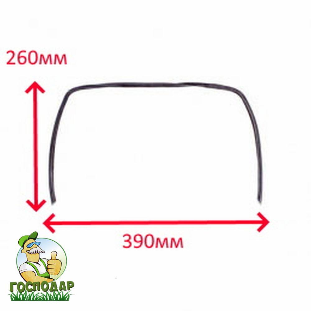 Уплотнение для дверей духовки Гефест 390X260 мм (39*26 см), толщина 7 мм П-образный с зажимом посередине, 3100 - фото 1 - id-p554250615