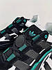 Чоловічі кросівки Adidas Niteball Black Sub Green (Зелені з чорним) Взуття Адідас Найтбол шкіра-замша демісезон, фото 4