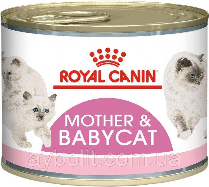 Влажный корм для новорожденных котят Royal Canin Mother & Babycat Cans 195 г