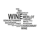 Інтер'єрна вінілова наклейка Вино (облако слів, штопор, пляшка вина), фото 5
