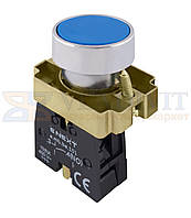 Кнопка без підсвітки плоска e.mb.ba61 синя, без фіксації, 1NO, E.NEXT (p0810109)