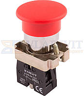 Кнопка "грибок" e.mb.bc42 без фіксації червона, 1NC, E.NEXT (p0810119)