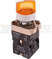 Перемикач з підсвіткою e.mb.bk2565 на 2 фіксованих положення жовтий, E.NEXT (p0810141)