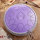 Глюкофон Zani великий на 15 нот Ø 36 см, музичний інструмент із сумкою-чохлом — Сірий, фото 7