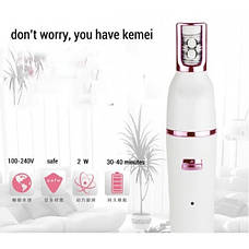 Жіноча електробритва епілятор для обличчя бікіні ніг Kemei Km-2189 епілятор з бритовною насадкою, фото 4