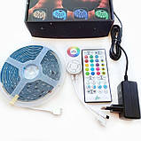 Набір дистанційно керованої LED-підсвітки, контролер Tuya, пульт ДК, кольорова RGB стрічка 10 метрів, фото 3