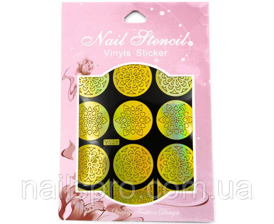Трафарет для манікюру Nail Stencil Vinyls Sticker - Y032