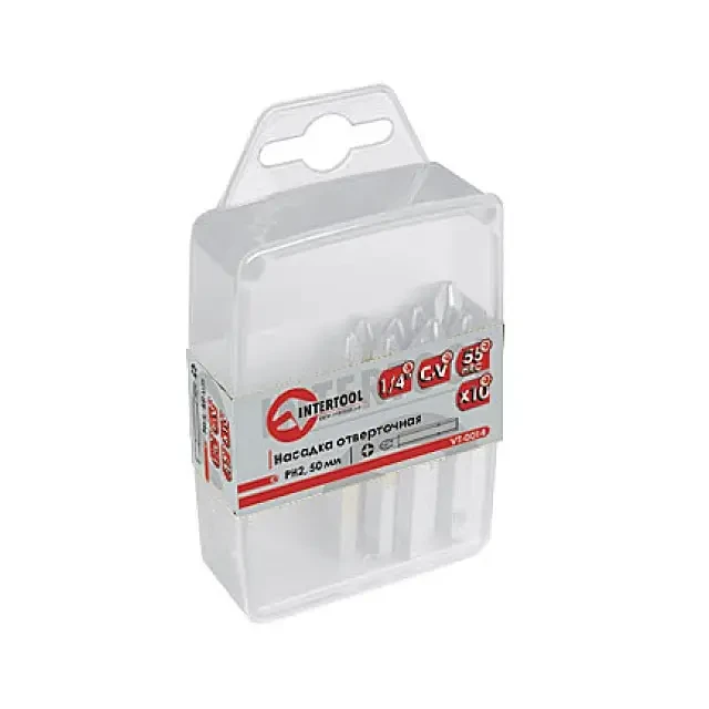 Комплект викруткових насадок PH2 1/4" x 50 мм INTERTOOL VT-0014