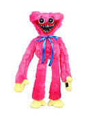 Игрушка монстр Хаги Ваги (Huggy Wuggy) Киси Миси мягкая игрушка - с липучками на лапках, розовый, 40 см