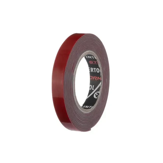 Стрічка клейка двостороння AUTO FIX 9 мм*2м*1мм, сіра, спінений акрил, Storm INTERTOOL KT-0827, фото 1