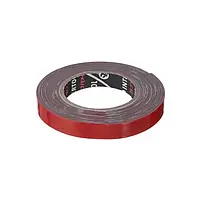 Стрічка клейка двостороння AUTO FIX 9 мм*2м*1мм, сіра, спінений акрил, Storm INTERTOOL KT-0827, фото 2