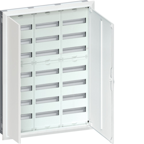 Щит вбудовуваний Hager Univers FWU73S 252 мод. QC 1107x815x112 мм (розподільчий, модульний, з білою дверкою)