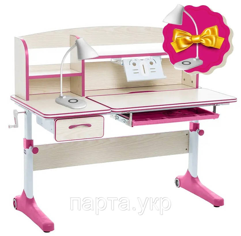 Трансформер парта для школярів Cubby Ammi 120 см Grey, Pink, фото 1