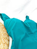 Жіночий купальник з в’язкою бірюзового кольору великих розмірів, фото 3