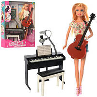 Кукла шарнирная 29 см с пианино и гитарой 8453-BF музыкальные инструменты