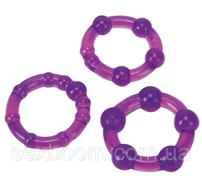 Набор эрекционных колец Ultra Soft & Stretchy Pro Rings, PURPLE