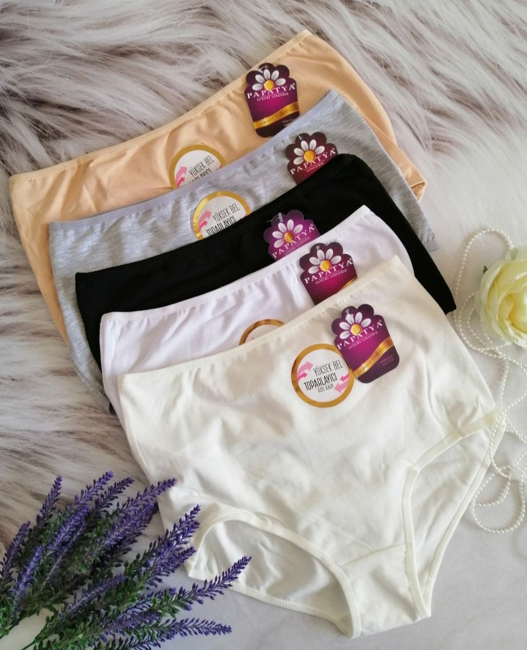 Жіночі труси бавовна висока посадка 46-52р 5 кольорів, фото 1