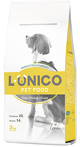 Корм L-Unico для собак з курча 20 кг
