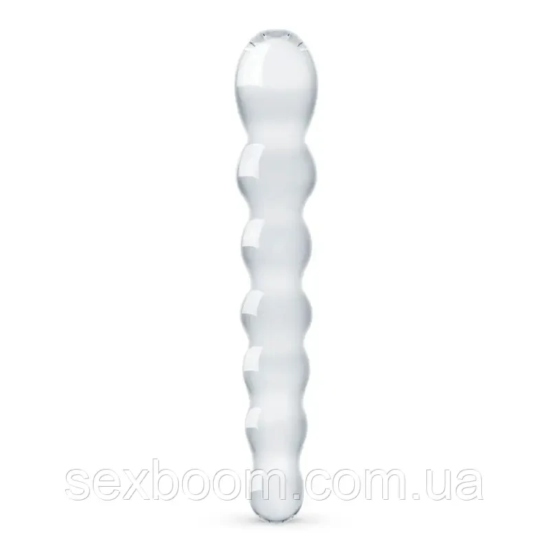 Скляний ділдо у вигляді намистин Gildo Glass Dildo No. 19