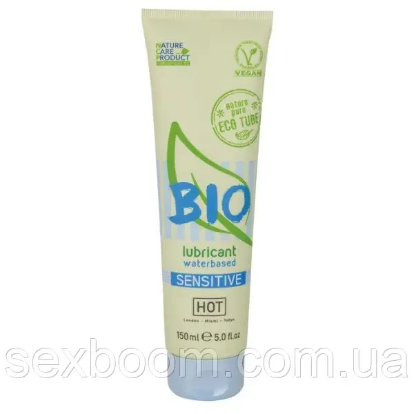 Органічний лубрикант на водній основі Hot Bio Lube Sensitive, 150 мл