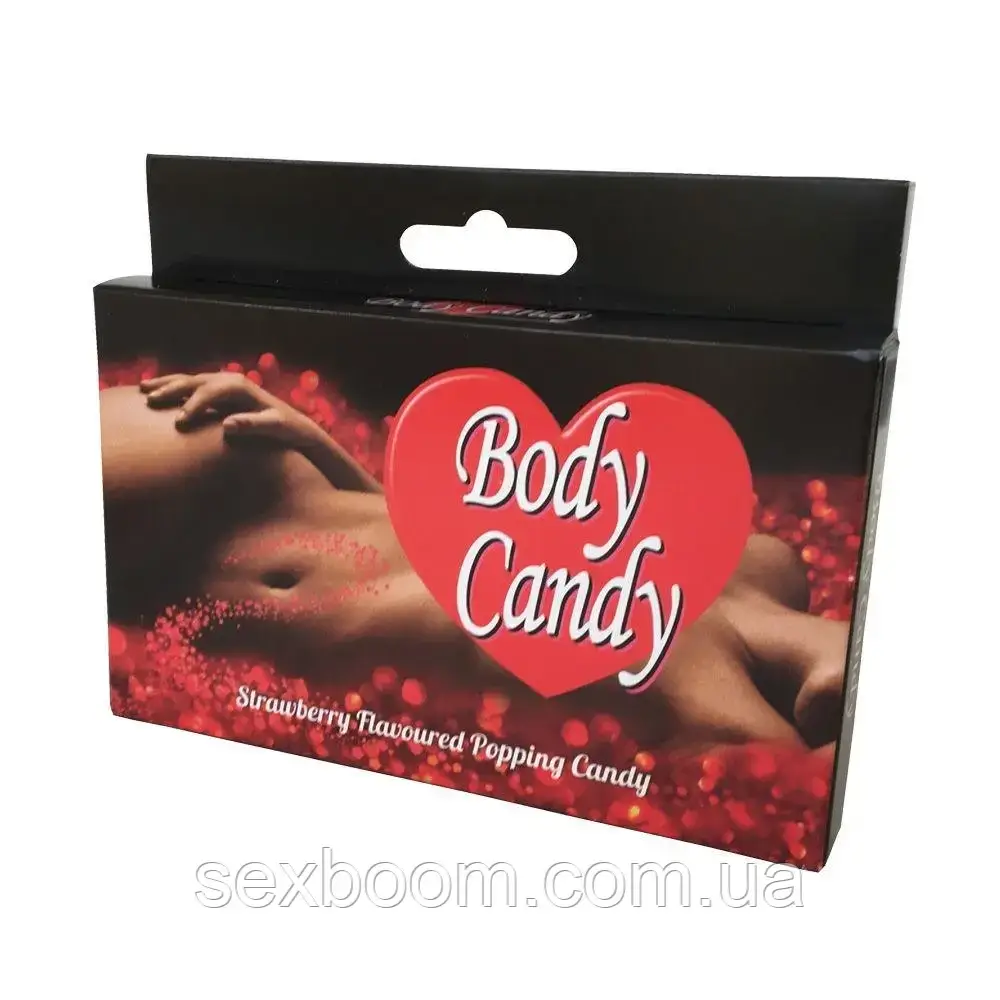 Карамельна пудра для тіла з ефектом шампанського Body Candy (полуниця) (32 гр)