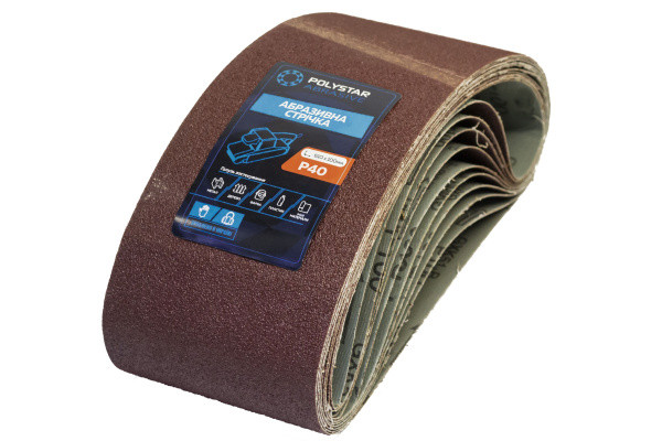 Лента шлифовальная бесконечная Polystar Abrasive 100х610 мм P40 - фото 1 - id-p1380795205