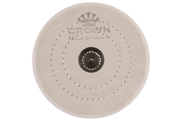 Круг мусліновий CROWN білий d-150 мм, 50 шарів (зі шкіряним п'ятаком)