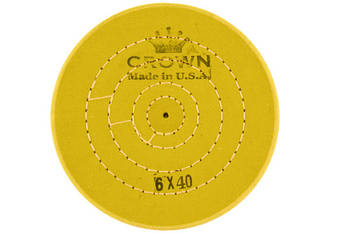 Коло мусліновий CROWN жовтий d-150 мм, 40 шарів