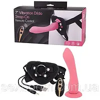 Страпон жіночий з пультом управління Seven Creations DILDO STRAP-ON PINK