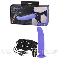 Страпон жіночий з пультом управління Seven Creations DILDO STRAP-ON PURPLE