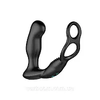 Массажер простати Nexus Revo Embrace с вращающейся головкой и с эрекционным Кільцем + пульт ДУ