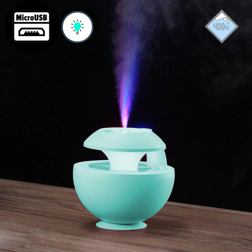 Увлажнитель воздуха с подсветкой Humidifier A39 Мятный мини увлажнитель ночник, ультразвуковой испаритель (GK) - фото 2 - id-p1569894465