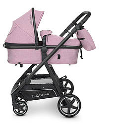 Коляска дитяча універсальна 2в1 EL CAMINO Me 1069 Denim Ash Pink, Land of Toys