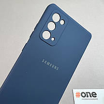 Чохол для Samsung Galaxy Note 20 матовий із закритою камерою чохол на телефон самсунг нот 20 темно-синій S1Q, фото 4