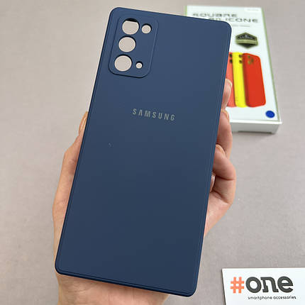 Чохол для Samsung Galaxy Note 20 матовий із закритою камерою чохол на телефон самсунг нот 20 темно-синій S1Q, фото 1