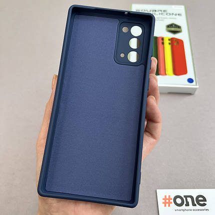 Чохол для Samsung Galaxy Note 20 матовий із закритою камерою чохол на телефон самсунг нот 20 темно-синій S1Q, фото 3