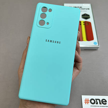 Чохол для Samsung Galaxy Note 20 матовий із закритою камерою чохол на телефон Самсунг нот 20 бірюзовий S1Q, фото 1