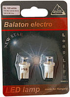 Лампа диодная б/ц 12 В повторителей поворотов, стопов 0.1 Вт белая T10 Balaton W2.1x9.5d (1-конт.) вогнутая,